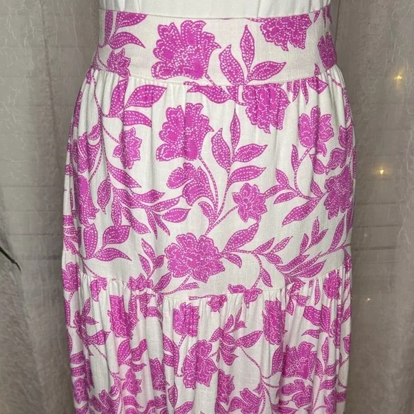 LC Lauren Conrad Pink Floral Maxi Skirt - Picture 3 of 8